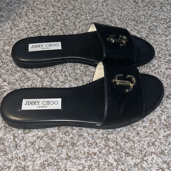 Pre loved Jimmy Choo flat slide - Picture 5 of 8